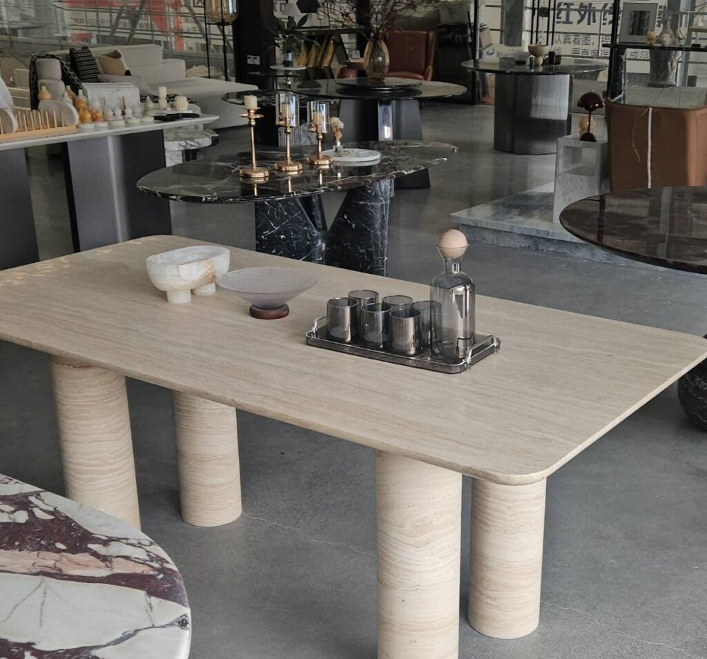 Travertine Dining Table